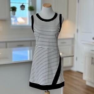 Olive & Oak | White & Black Stripe Mini Dress